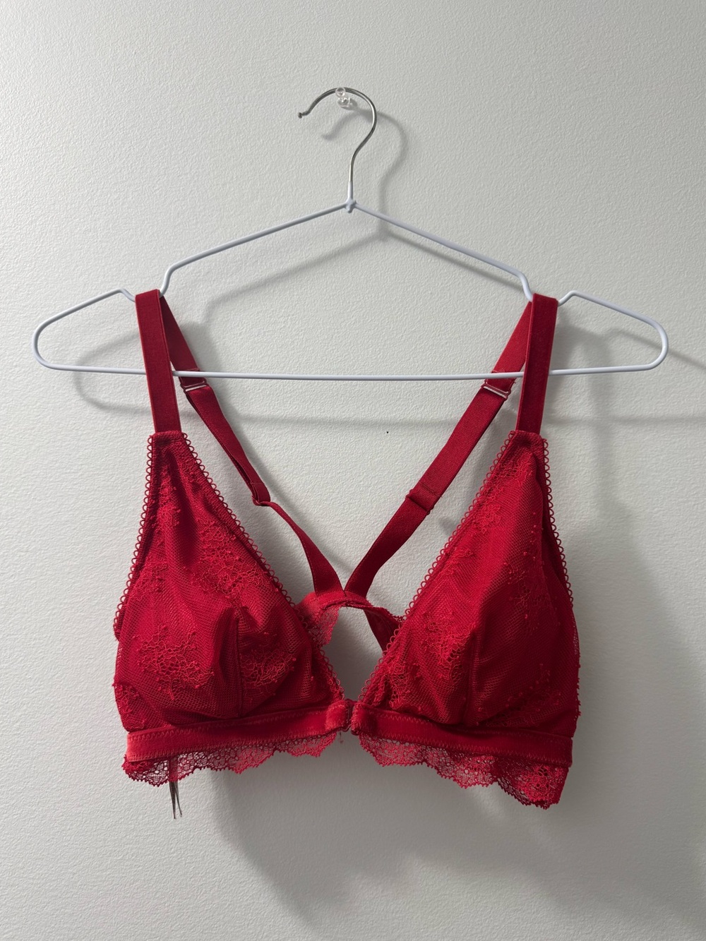 Victoria's Secret Red Lace Triangle Bralette